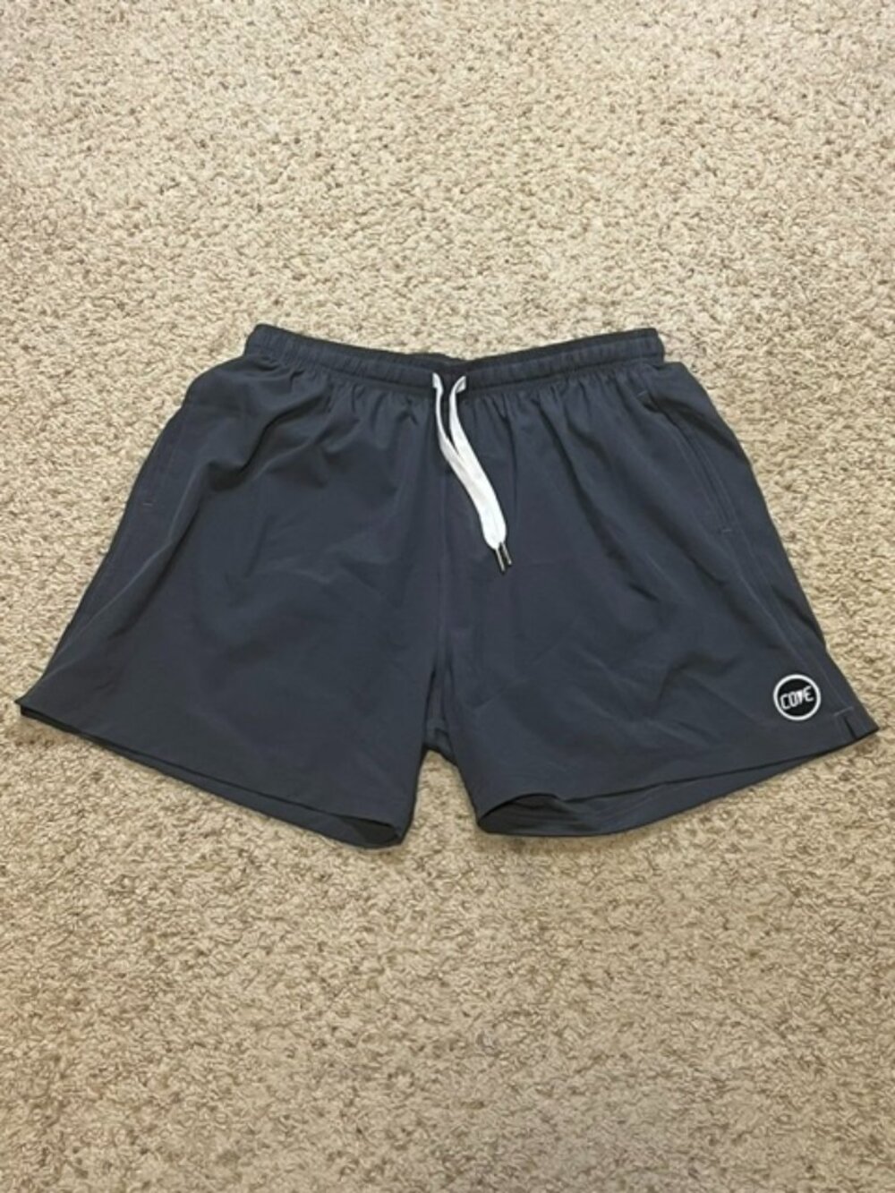 Cove USA Men's Gray 5" Inseam Performance Athletic Shorts Size 36 Waist EUC